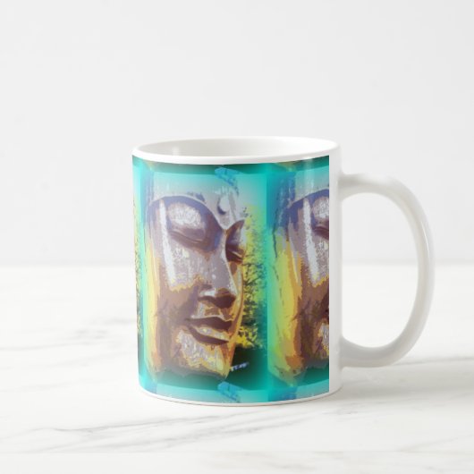グリーンブッダ顔 コーヒーマグカップ (右)