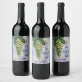 グリーンブドアートカスタムホワイトワインボトルラベル ワインラベル (ボトル)