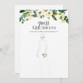 グリーンブライダルシャワーガスズザドレスゲーム 招待状 (正面/裏面)