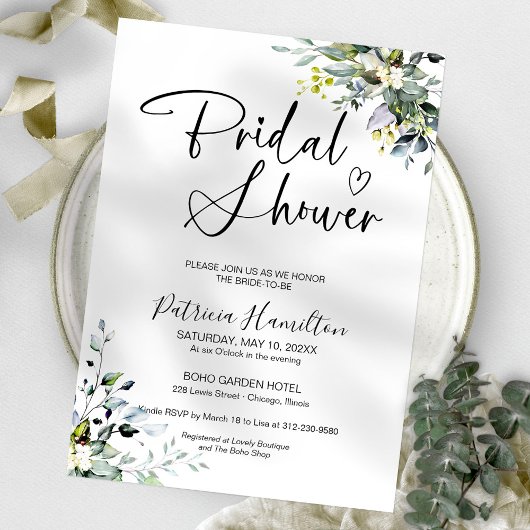 グリーンブライダルシャワー招待状 招待状