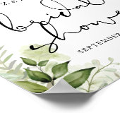 グリーンブライダルシャワー ウェルカムサイン ポスター (角)