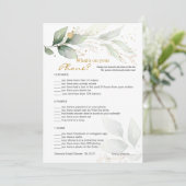 グリーンブライダルフォンゲーム / ウェディングスクランブル 招待状 (スタンド正面)