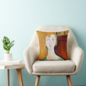 グリーンブラウスを着た少女モディリアーニ クッション (椅子)