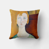 グリーンブラウスを着た少女モディリアーニ クッション (裏面)