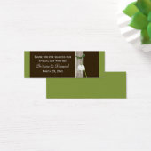 グリーンブラウンアイボリー出血ハートメッセージカード (デスク)