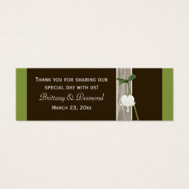 グリーンブラウンアイボリー出血ハートメッセージカード