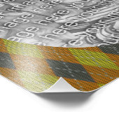 グリーンブラウンアーガイルデザインフレームテンプレート写真Pri フォトプリント (角)