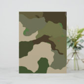 グリーンブラウンカモフラージュスクラップブック作りクラフト紙 (スタンド正面)