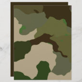 グリーンブラウンカモフラージュスクラップブック作りクラフト紙 (正面/裏面)