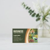 グリーンブラウンビーゲローン気に造園モウイング 名刺 (スタンド正面)