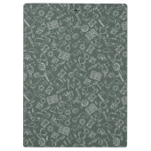 グリーンブラウン破れた紙学校パーソナライズされた クリップボード (裏面)