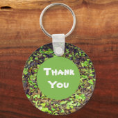 グリーンブラウン紅葉感謝 キーホルダー (正面)