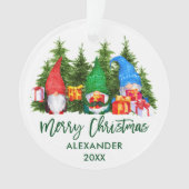 グリーンブラシスクリプトクリスマスウォーターのカラー格言 オーナメント (正面)