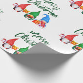 グリーンブラシスクリプトクリスマスウォーターのカラー格言 ラッピングペーパー (角)