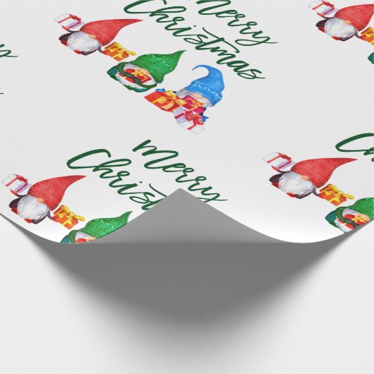 グリーンブラシスクリプトクリスマスウォーターのカラー格言 ラッピングペーパー (角)