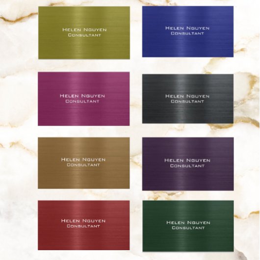 グリーンブラシ仕上げ金属ステンレス鋼 名刺