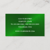 グリーンブラシ仕上げ金属光沢 名刺 (裏面)