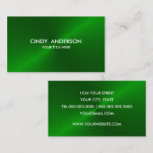 グリーンブラシ仕上げ金属光沢 名刺 (正面/裏面)