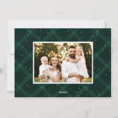 グリーンブラシ付き格子縞3枚の写真 シーズンカード (裏面)