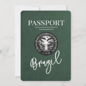 グリーンブラジルのパスポート日付の保存 セーブザデート (正面)