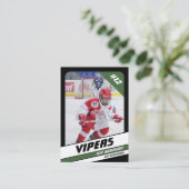 グリーンブラックのアイスホッケー鮮やかトレーディングカード コーリングカード (スタンド正面)