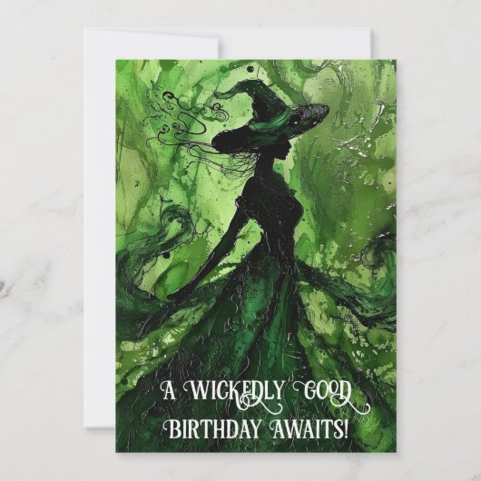 グリーンブラックウィッチ2邪悪な女の子2nd誕生日 招待状 (裏面)