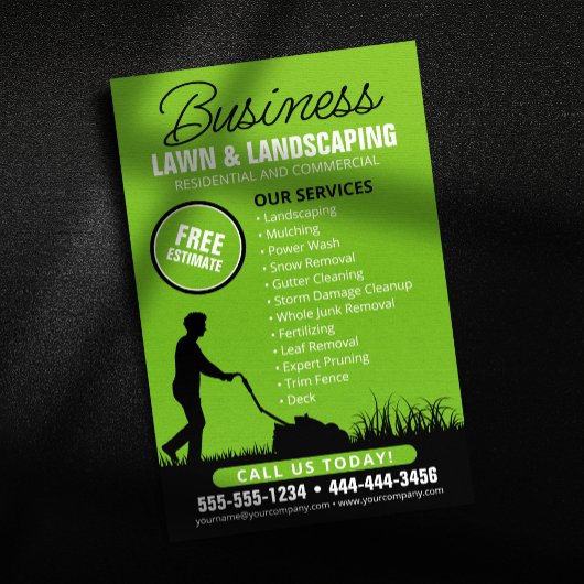 グリーンブラッククラウンケア造園芝刈り チラシ