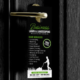 グリーンブラッククラウンケア造園芝刈り ドアノブサイン