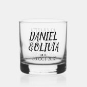 グリーンブラッククラシックヴィンテージ結婚ズ ウイスキーグラス (正面)