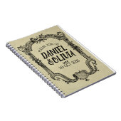 グリーンブラッククラシックヴィンテージ結婚ズ ノートブック (右側)