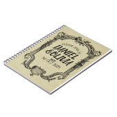 グリーンブラッククラシックヴィンテージ結婚ズ ノートブック (左側)