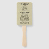 グリーンブラッククラシックヴィンテージ結婚ズ ハンドファン (裏面)