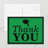 グリーンブラックグラッドキャップありがとう ポストカード (正面/裏面)