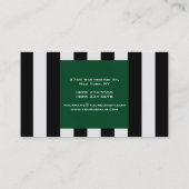 グリーンブラックグレーパターストライプのン名刺 名刺 (裏面)