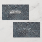 グリーンブラックグレーモダン大理石デザイナーシック 名刺 (正面/裏面)
