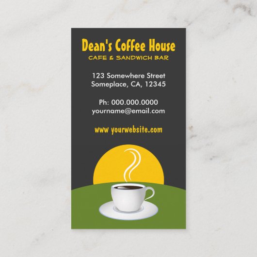 グリーンブラックコーヒーショップロイヤリティアワード受賞パンチカフェ ロイヤリティカード (裏面)