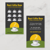 グリーンブラックコーヒーショップロイヤリティアワード受賞パンチカフェ ロイヤリティカード (正面/裏面)