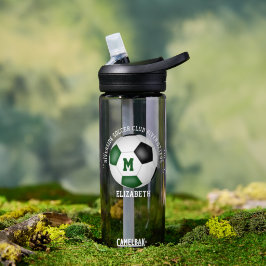 グリーンブラックスクールクラブチームカラーカスタムサッカー ウォーターボトル