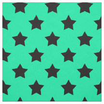 グリーンブラックスターズ模様加飾織物