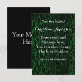 グリーンブラックチーター星 招待状 (正面/裏面)