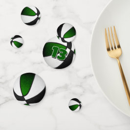 グリーンブラックチームカラーバスケットボールパーティー コンフェッティ