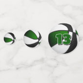 グリーンブラックチームカラーバスケットボールパーティー コンフェッティ (正面)