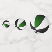 グリーンブラックチームカラーバスケットボールパーティー コンフェッティ (裏面)