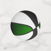 グリーンブラックチームカラーバスケットボールパーティー コンフェッティ (スモール正面)