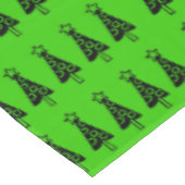 グリーンブラックツリーズメリークリスマステーブルクロス テーブルクロス (アングル)