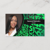 グリーンブラックナンバカスタムスプロフェッショナル写真 名刺 (正面)