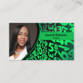 グリーンブラックナンバカスタムスプロフェッショナル写真 名刺 (正面)