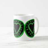 グリーンブラックハートグラフィティ2バレンタインデーマグカップ コーヒーマグカップ (正面右)