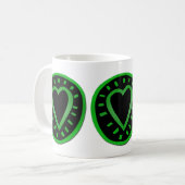 グリーンブラックハートグラフィティ2バレンタインデーマグカップ コーヒーマグカップ (正面左)
