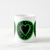 グリーンブラックハートグラフィティ2バレンタインデーマグカップ コーヒーマグカップ (中央)